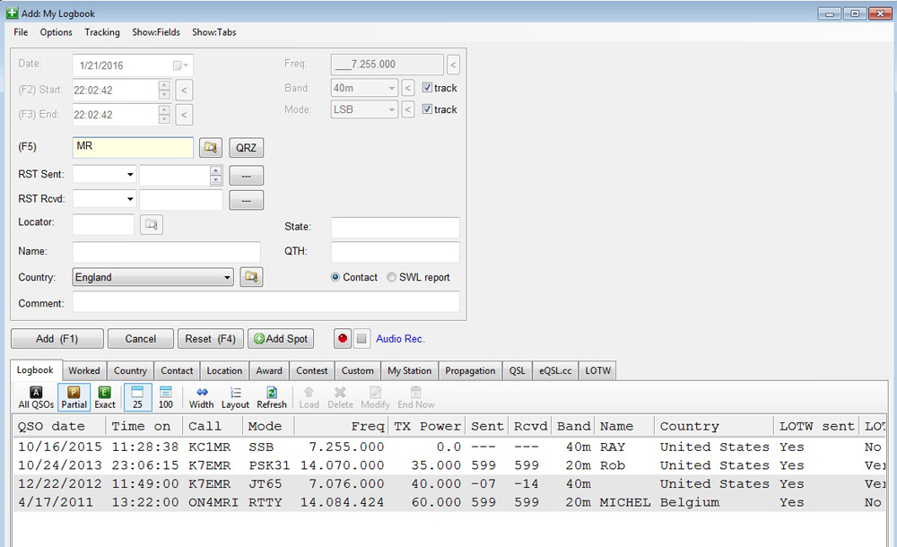 Think, Amateur logging programs Agree with Amateur logging programs not
